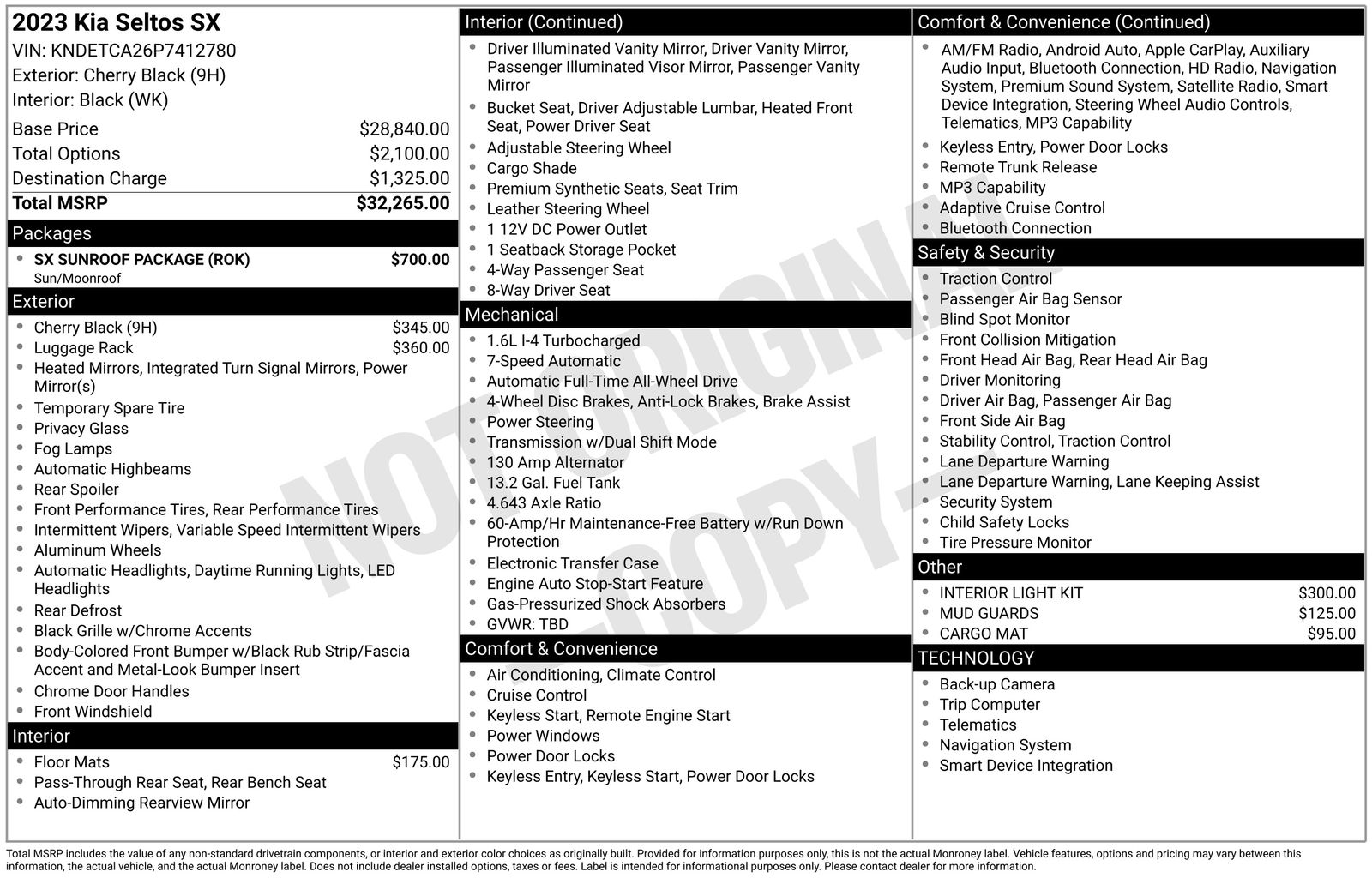 2023 Kia Seltos 1.6 SX AWD's photo