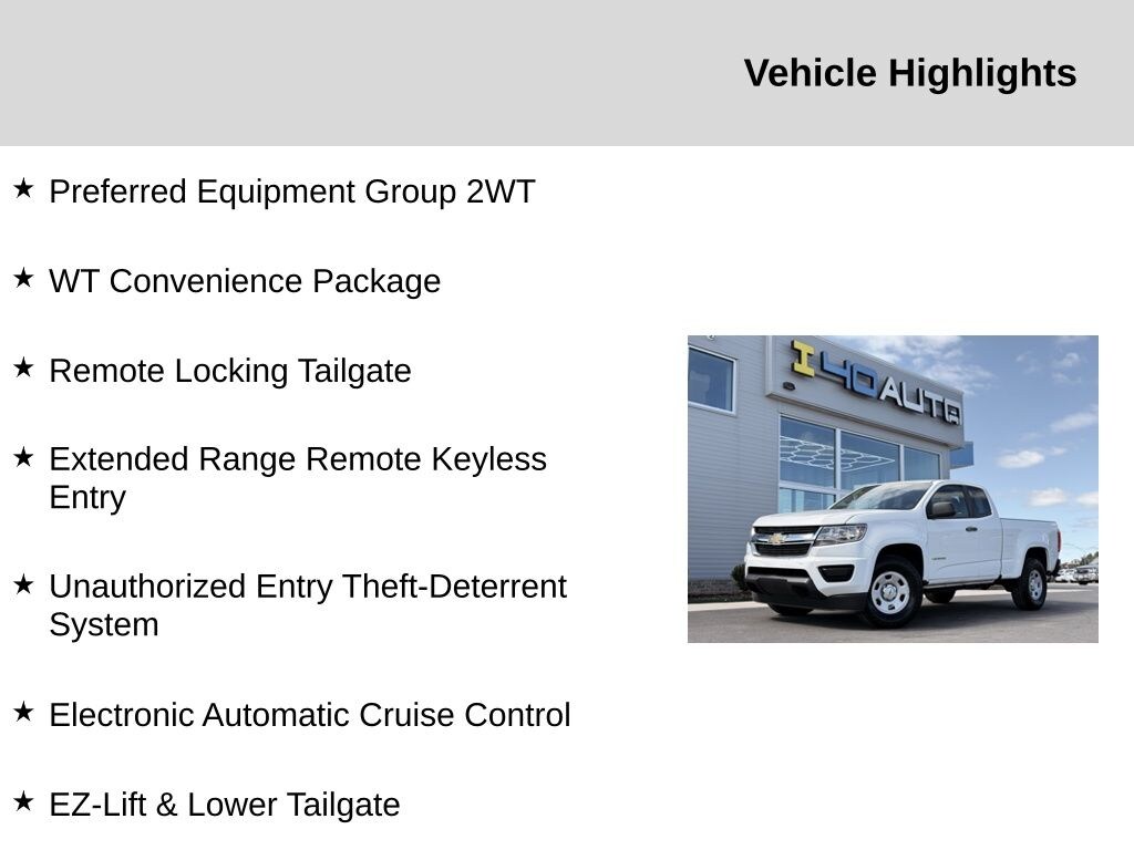 Used 2020 Chevrolet Colorado Work Truck Truck