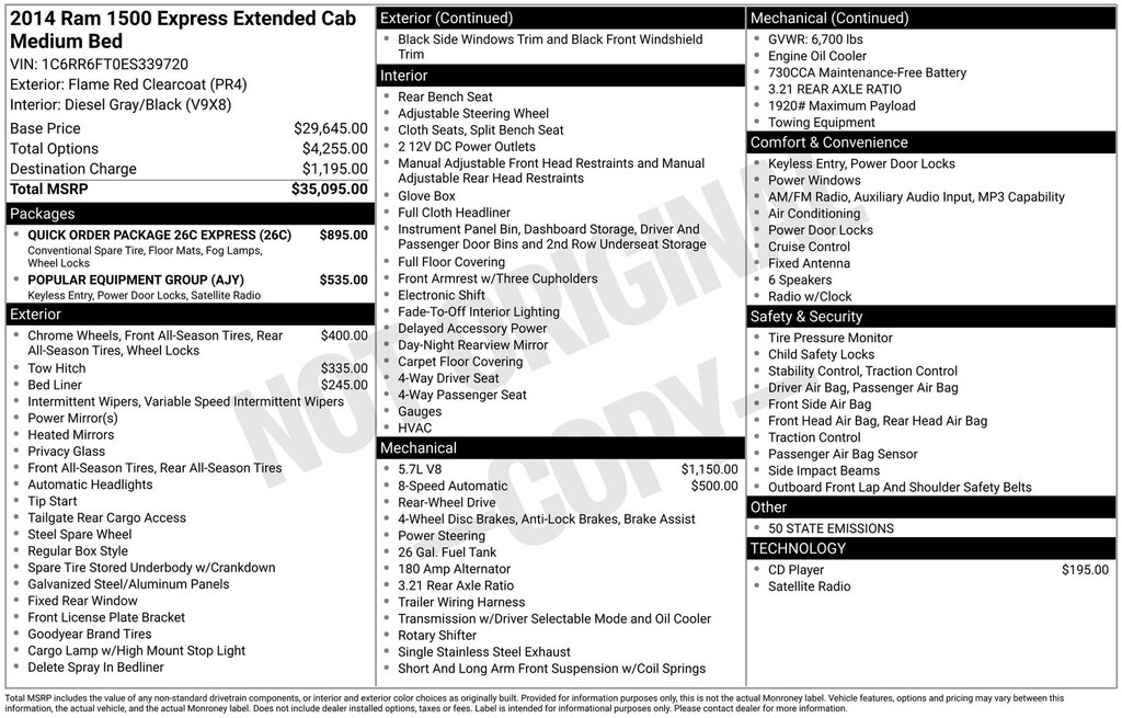 Used 2014 Ram 1500 Express Truck