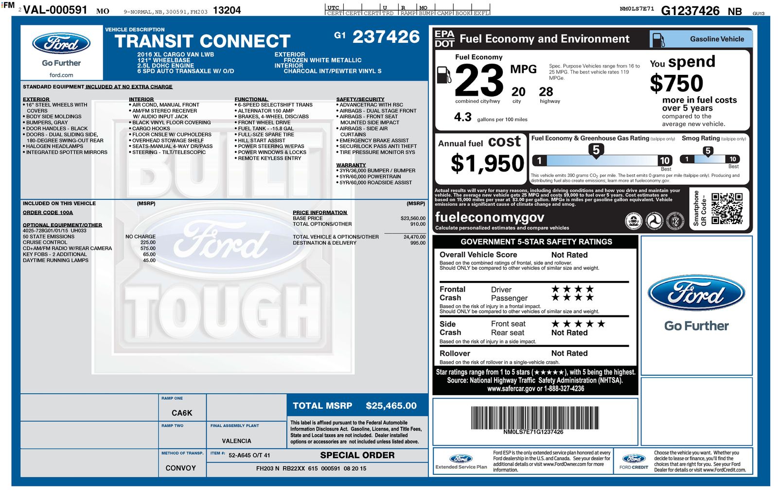 2016 Ford Transit Connect