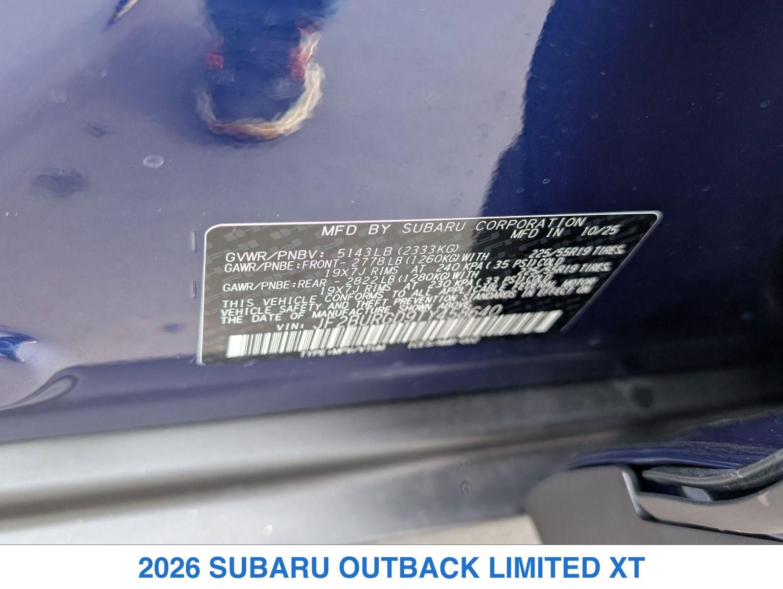 2026 Subaru Outback Limited XT - Photo 33