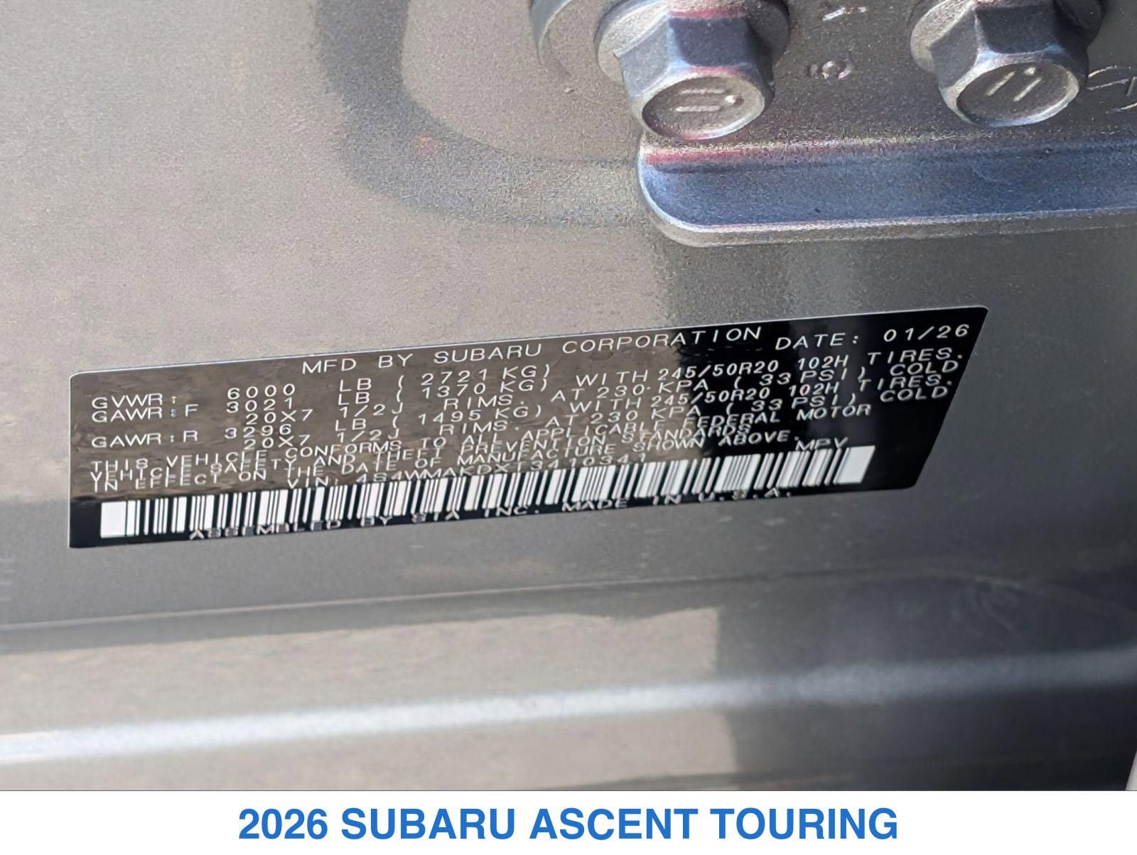 2026 Subaru Ascent Touring - Photo 33