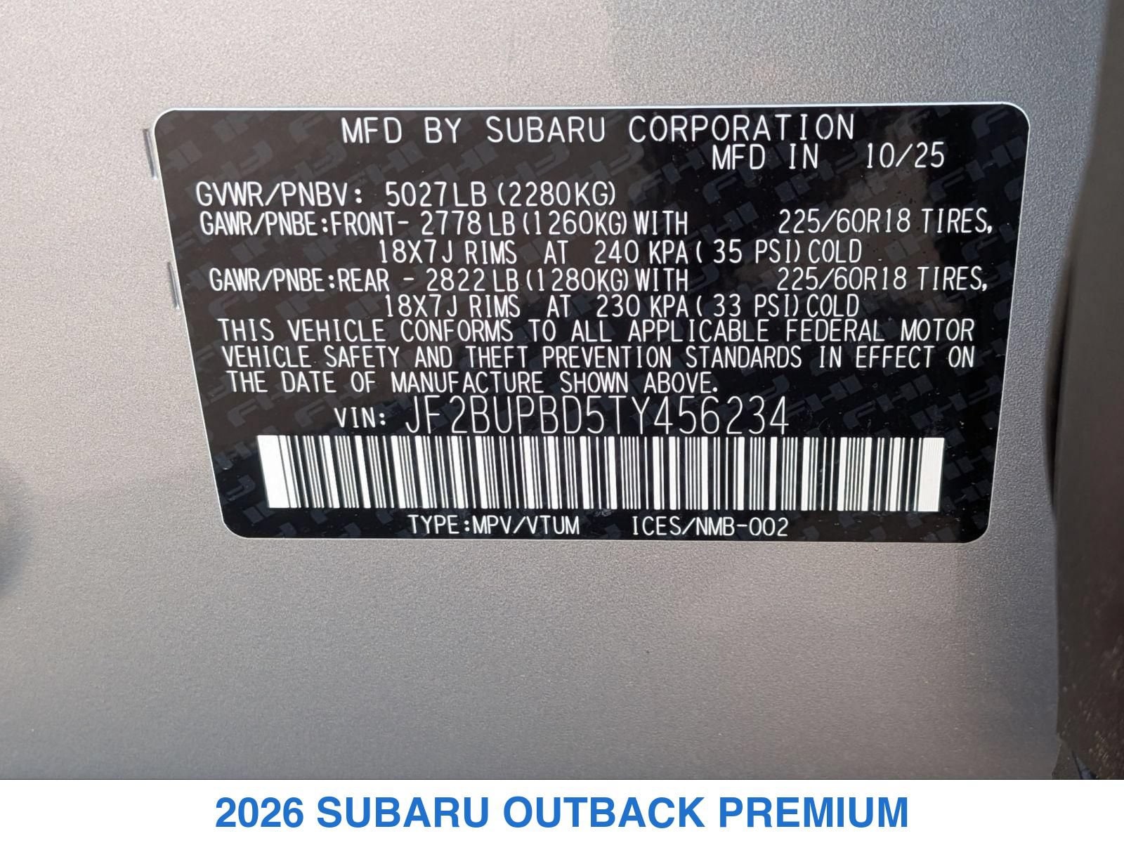 2026 Subaru Outback Premium - Photo 31