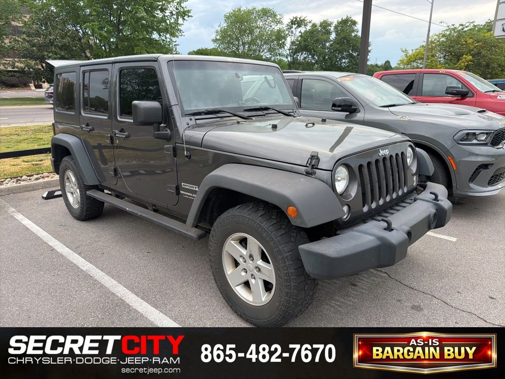 Used 2018 Jeep Wrangler JK Unlimited Sport S with VIN 1C4BJWDG2JL836408 for sale in Oak Ridge, TN