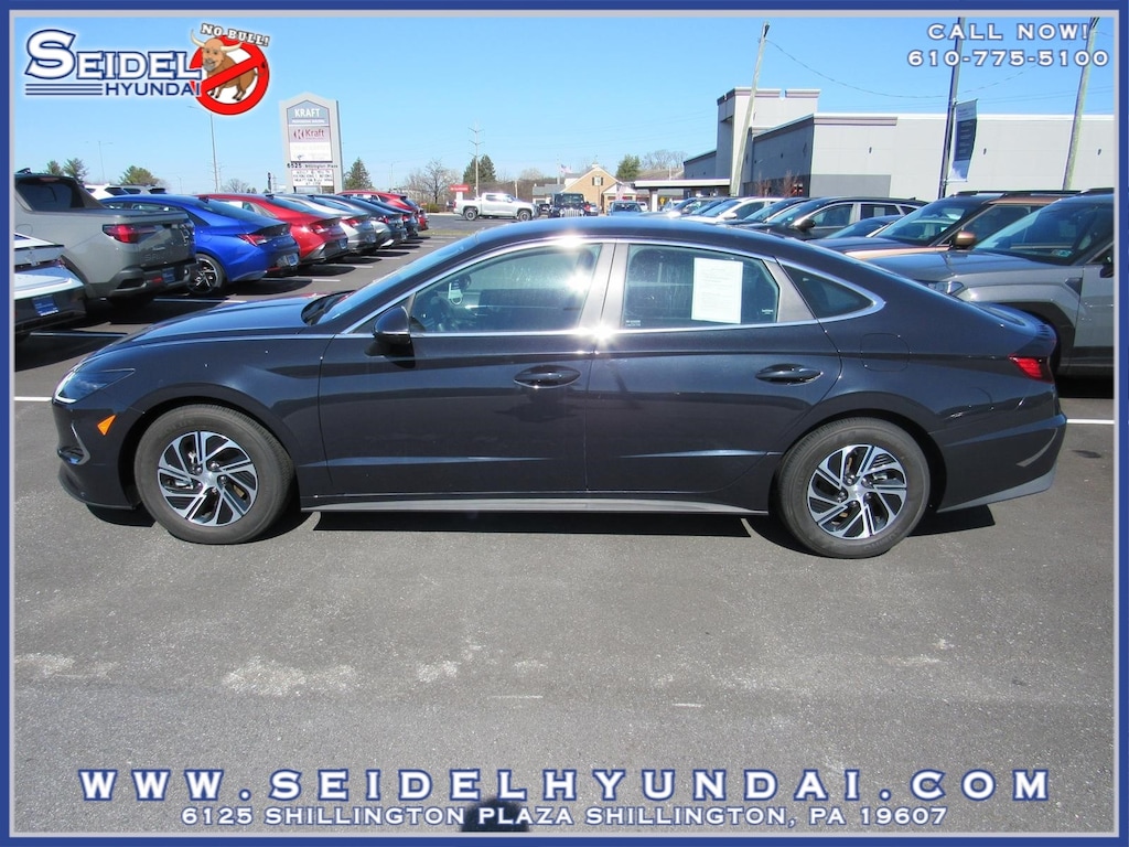 Certified 2023 Hyundai Sonata Hybrid Blue Sedan