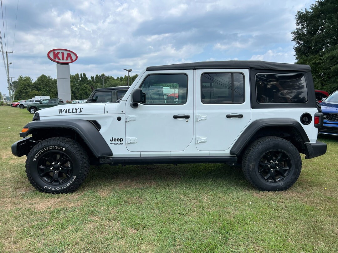 Used 2020 Jeep Wrangler Unlimited Willys with VIN 1C4HJXDG1LW313012 for sale in Selbyville, DE