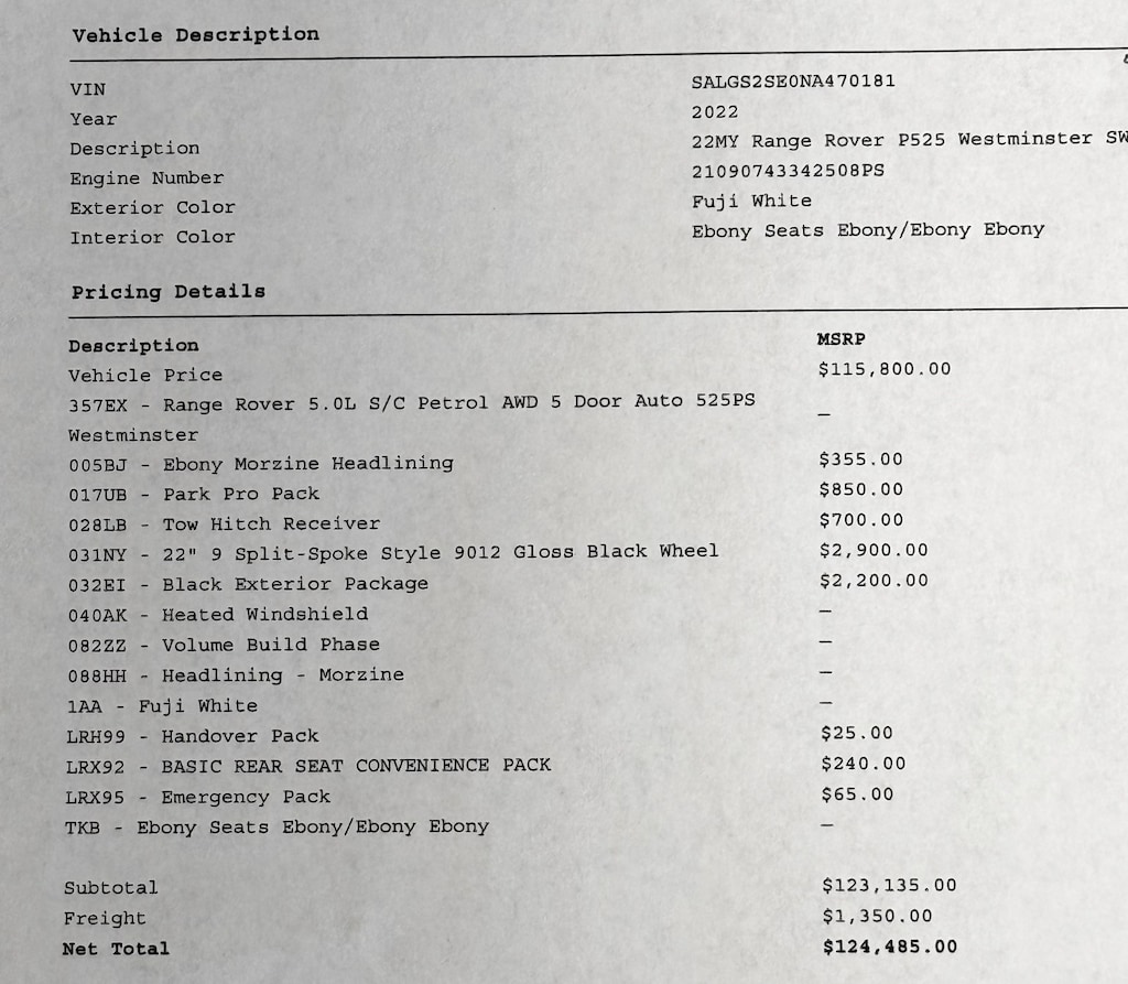 Certified 2022 Land Rover Range Rover P525 HSE Westminster Edition SUV