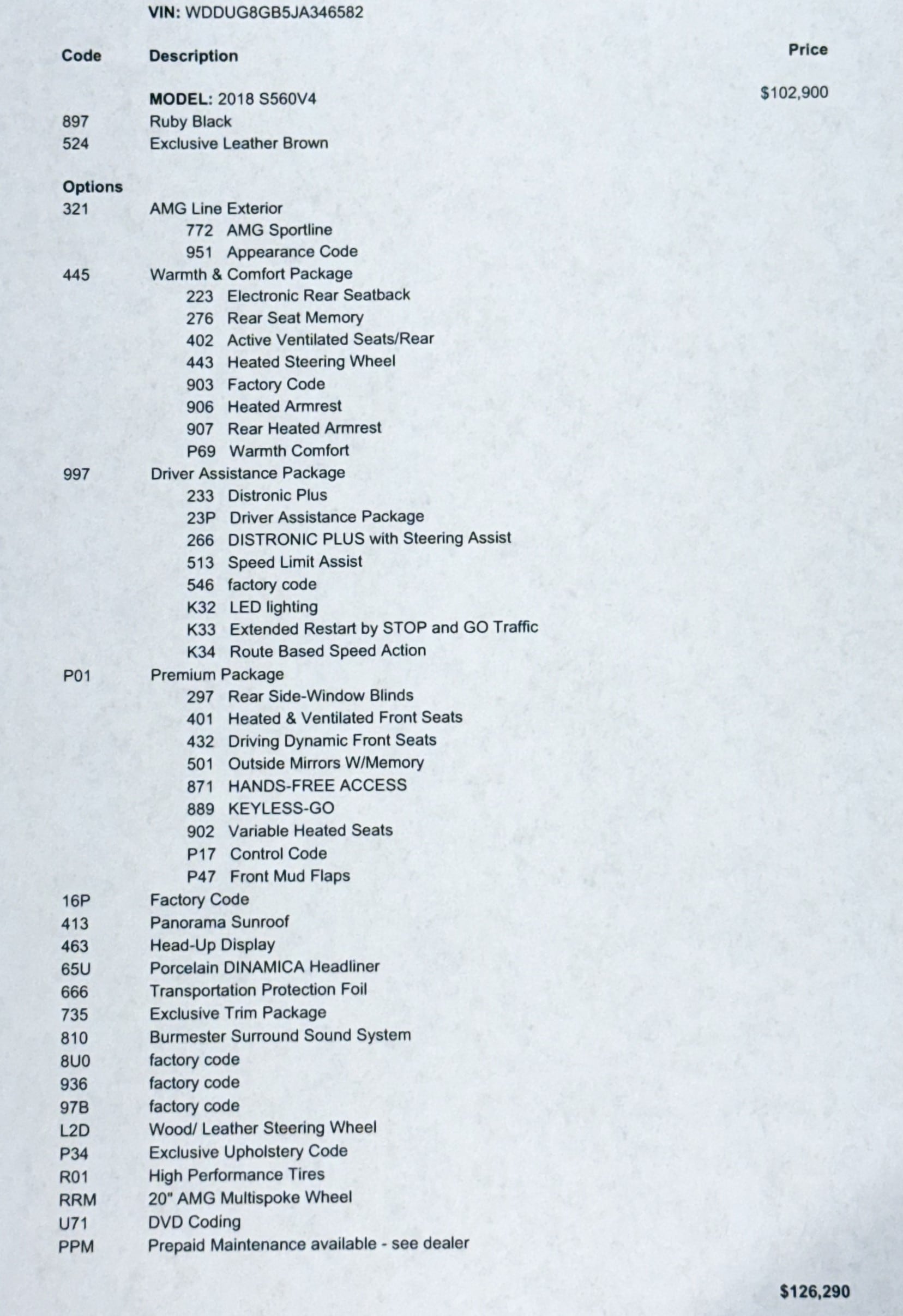 2018 Mercedes-Benz S-Class S560's photo