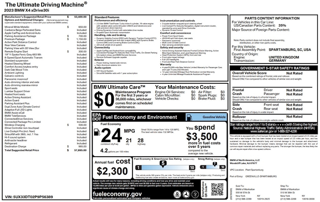 Certified 2023 BMW X4 xDrive30i