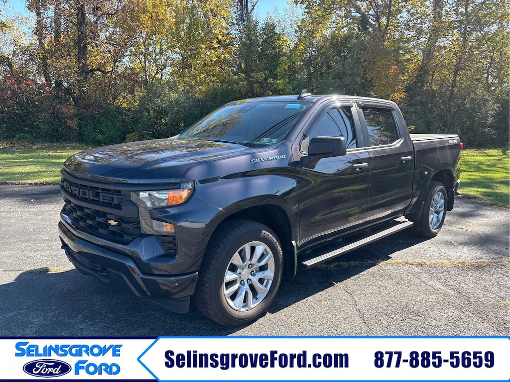 Certified 2022 Chevrolet Silverado 1500 Custom 4WD Crew Cab 147 Custom
