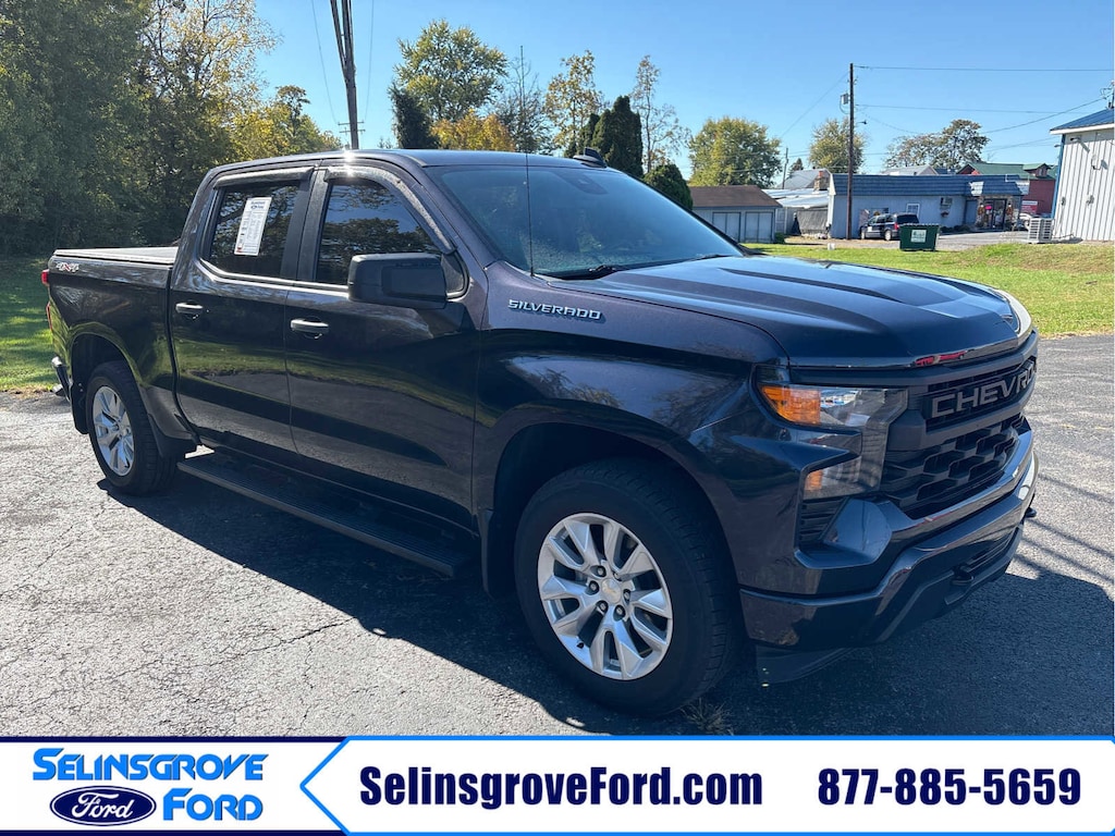 Certified 2022 Chevrolet Silverado 1500 Custom 4WD Crew Cab 147 Custom
