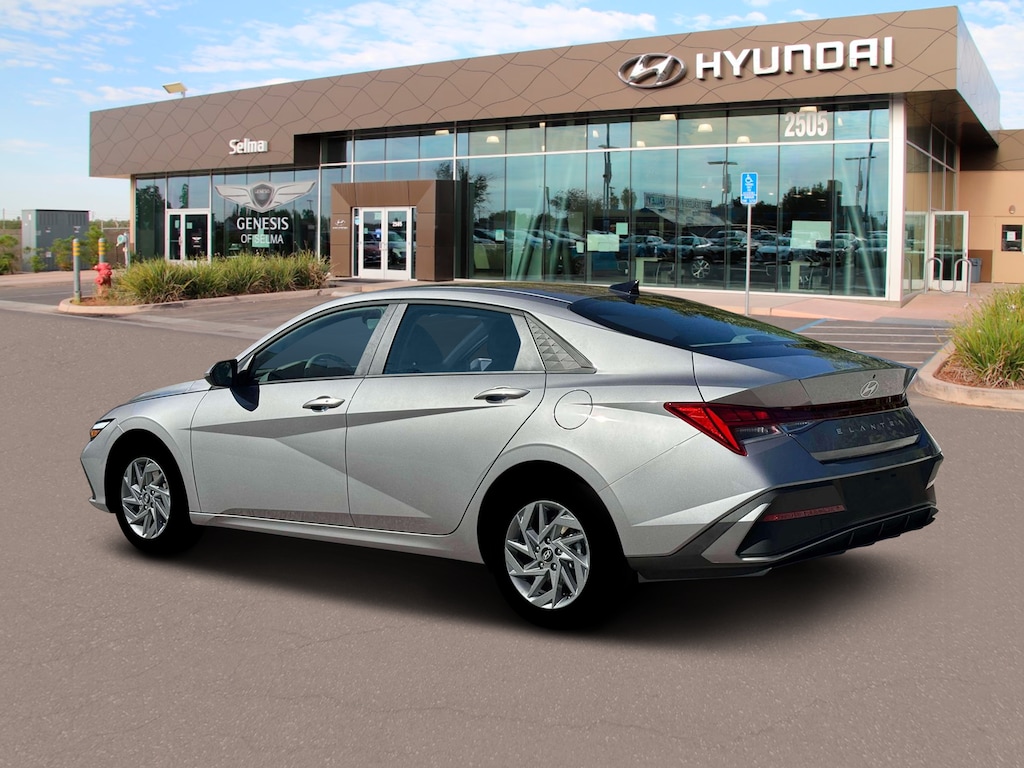 New 2026 Hyundai Elantra Hybrid Blue Sedan