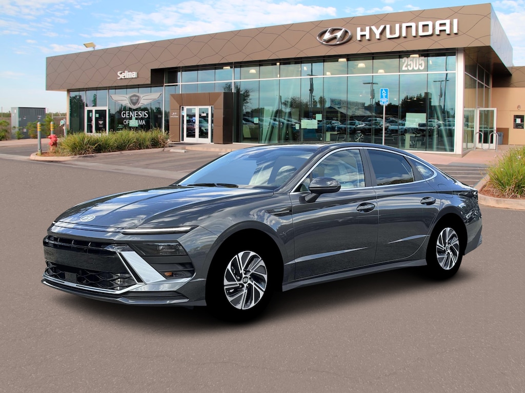 New 2026 Hyundai Sonata Hybrid Blue Sedan