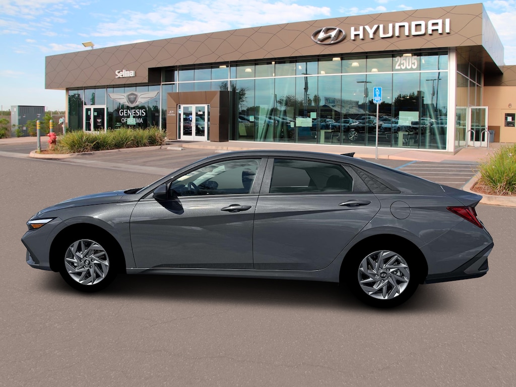 New 2026 Hyundai Elantra Hybrid Blue Sedan