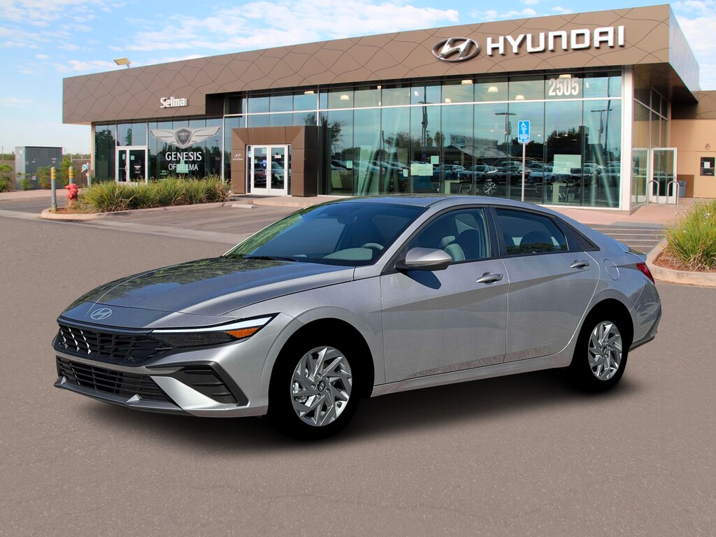 New 2026 Hyundai Elantra Hybrid Blue Sedan