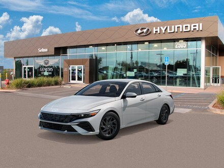 2026 Hyundai Elantra Hybrid Blue Sedan