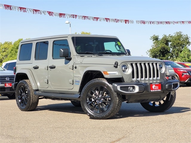 Used 2021 Jeep Wrangler Unlimited Sahara 4XE with VIN 1C4JJXP62MW766173 for sale in Selma, CA