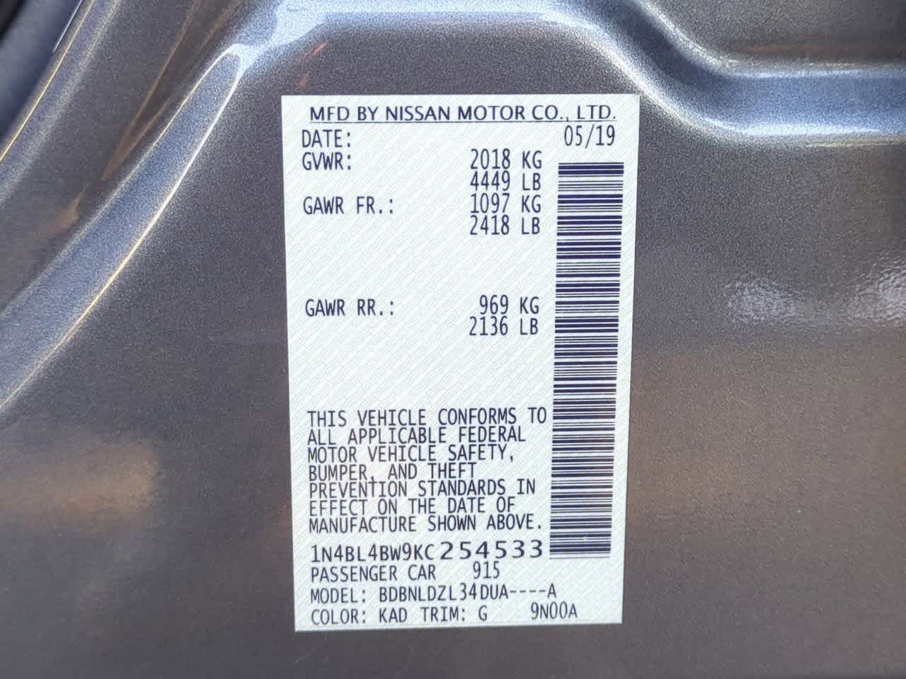 Thumbnail: 2019 Nissan Altima - 36