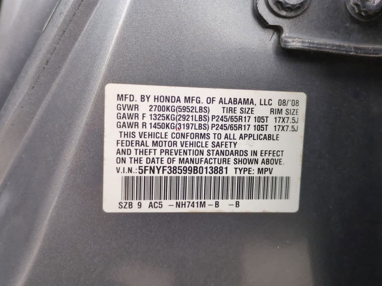 Thumbnail: 2009 Honda Pilot - 37