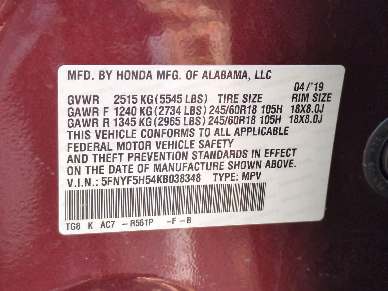 Thumbnail: 2019 Honda Pilot - 37