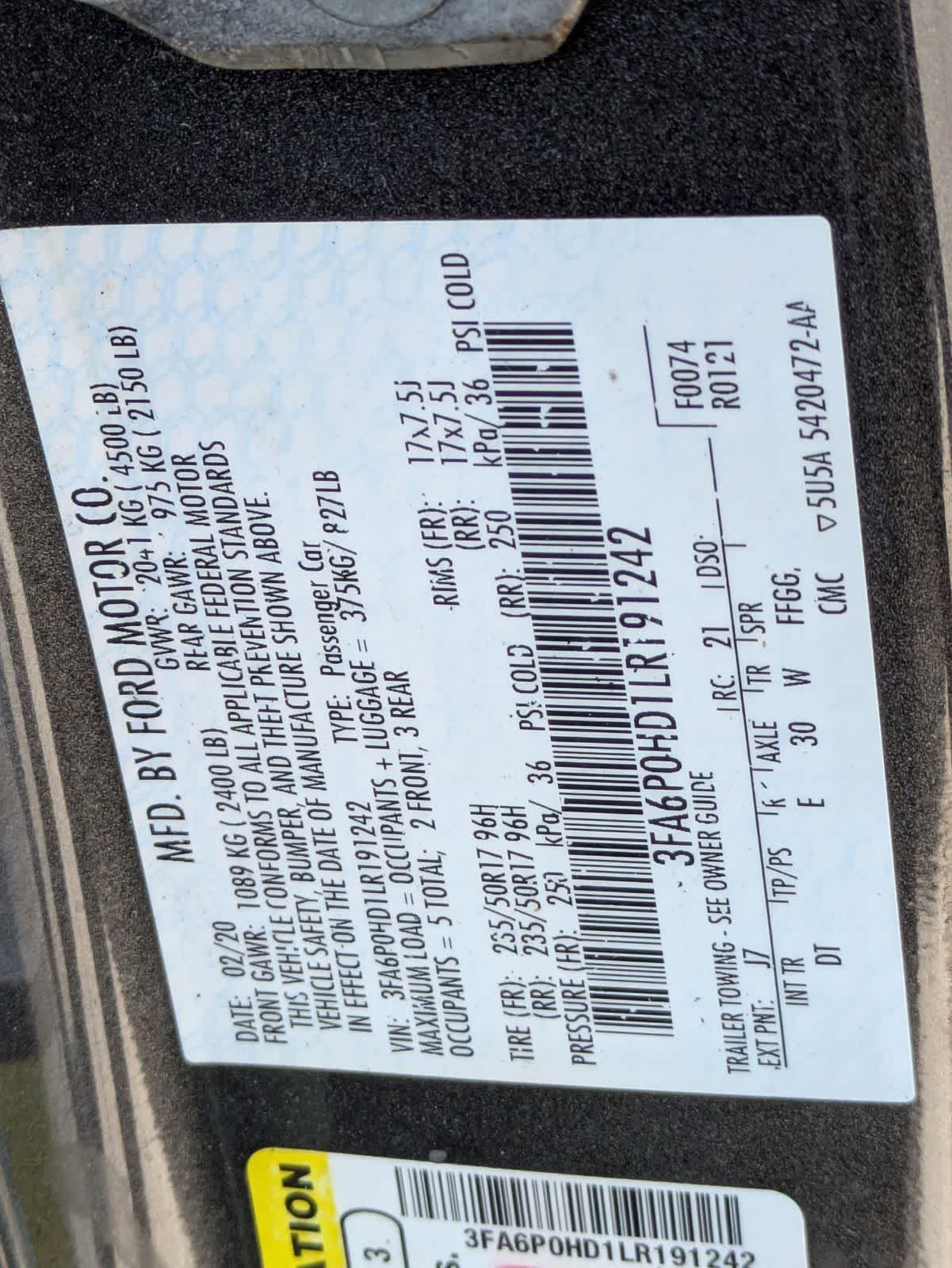 Thumbnail: 2020 Ford Fusion - 11