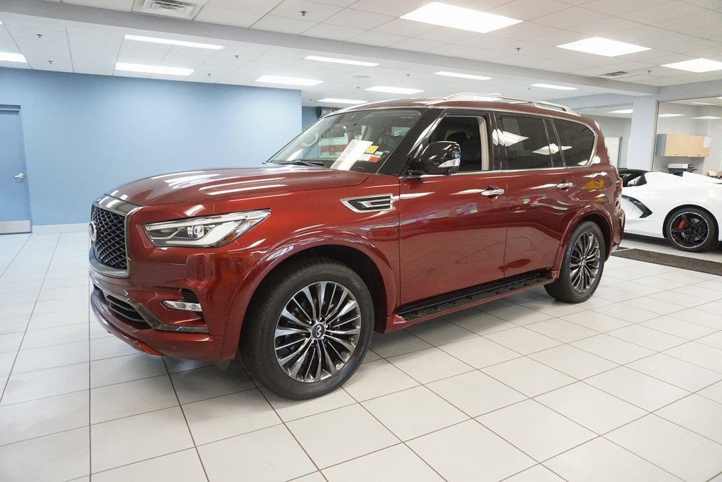 Used 2021 INFINITI QX80 PREMIUM SELECT 4WD with VIN JN8AZ2AE8M9273497 for sale in Strongsville, OH