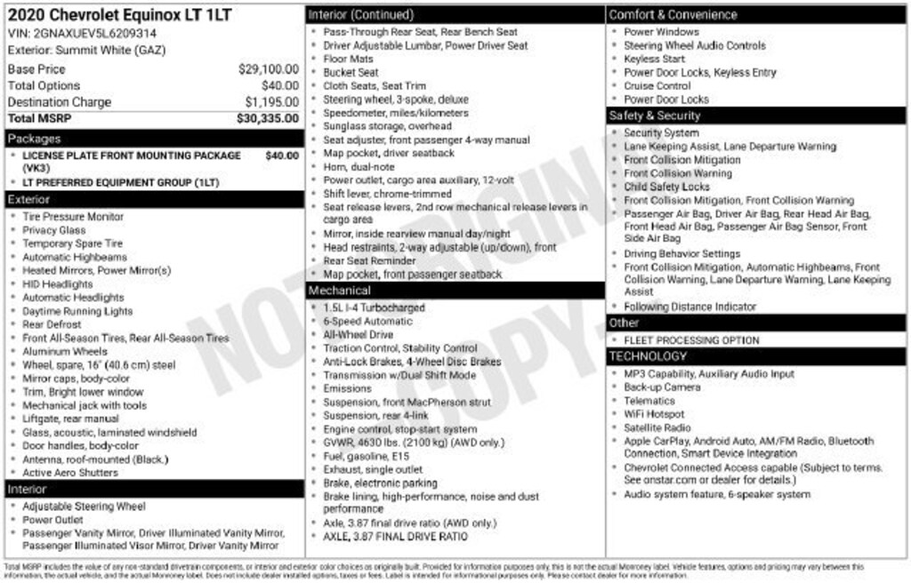 Used 2020 Chevrolet Equinox LT SUV