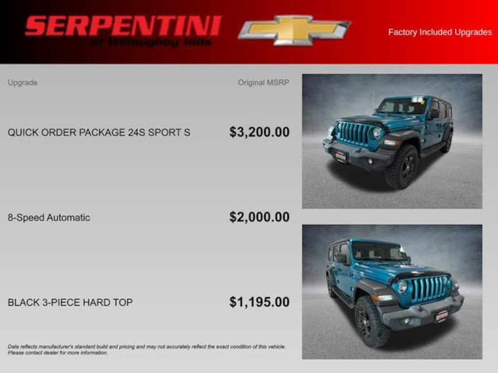 Used 2019 Jeep Wrangler Unlimited Sport S SUV