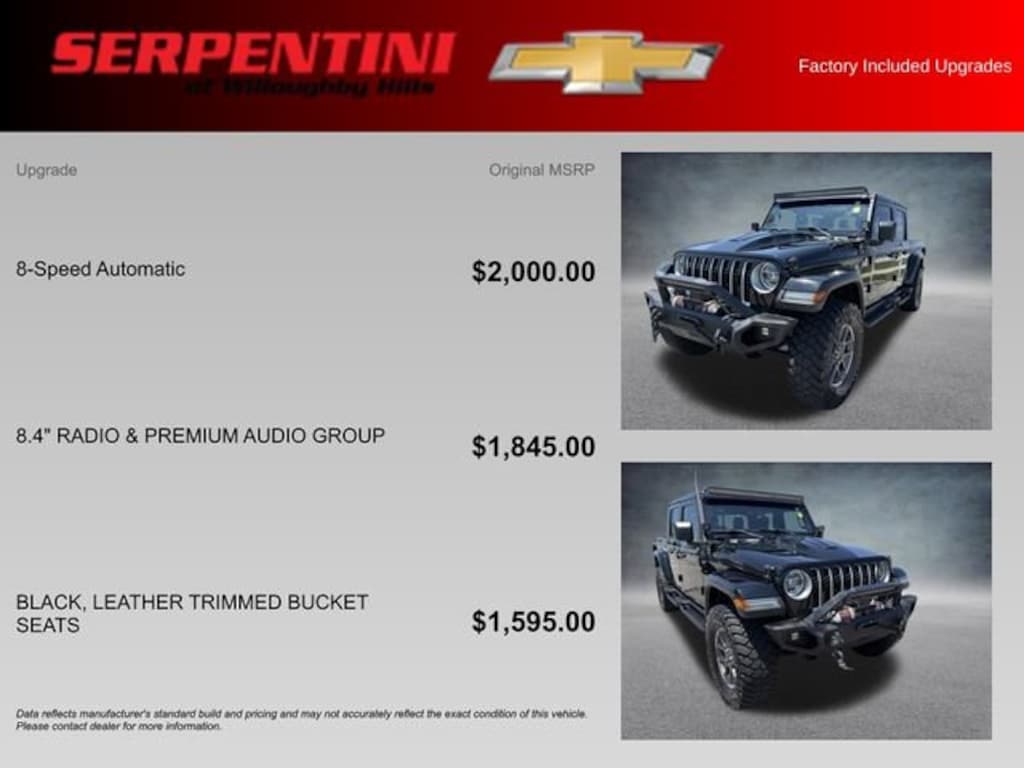 Used 2020 Jeep Gladiator Overland Truck Crew Cab