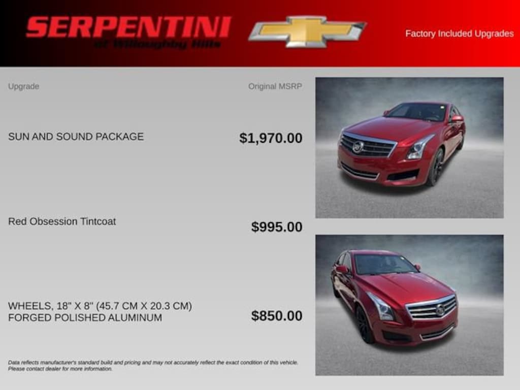 Used 2014 CADILLAC ATS Luxury AWD Sedan