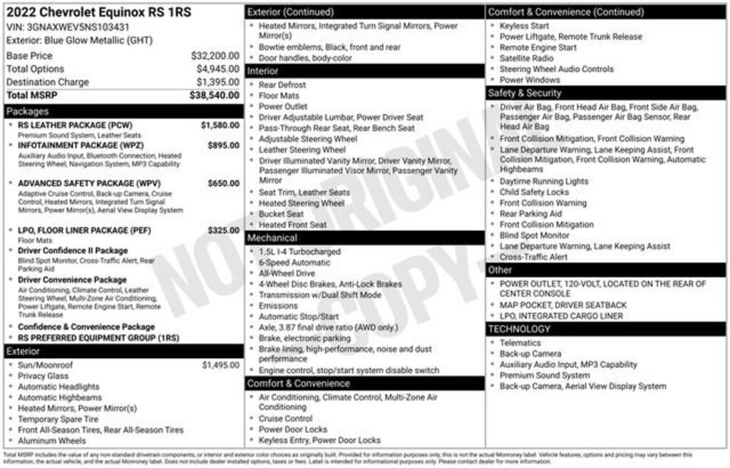 Used 2022 Chevrolet Equinox RS SUV