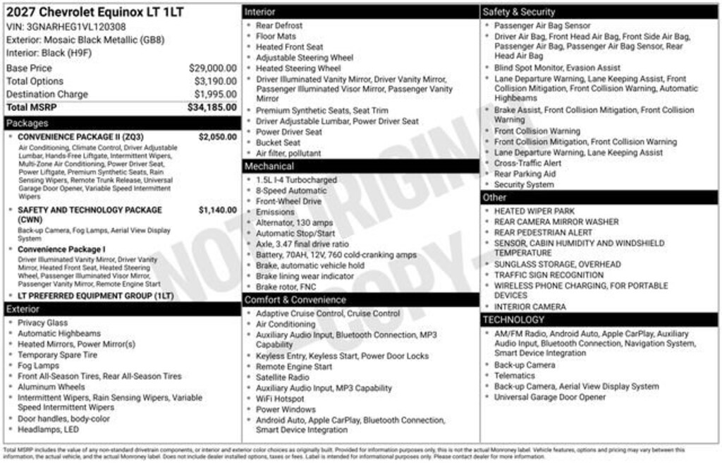 New 2027 Chevrolet Equinox FWD LT SUV