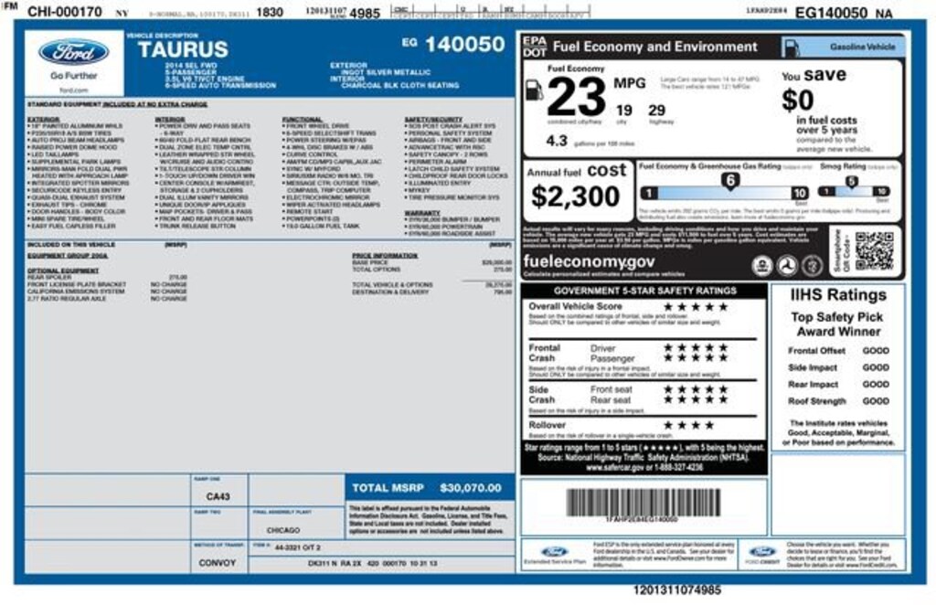 Used 2014 Ford Taurus SEL Sedan