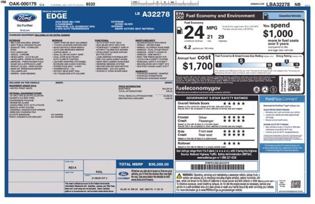 Used 2020 Ford Edge SEL SUV