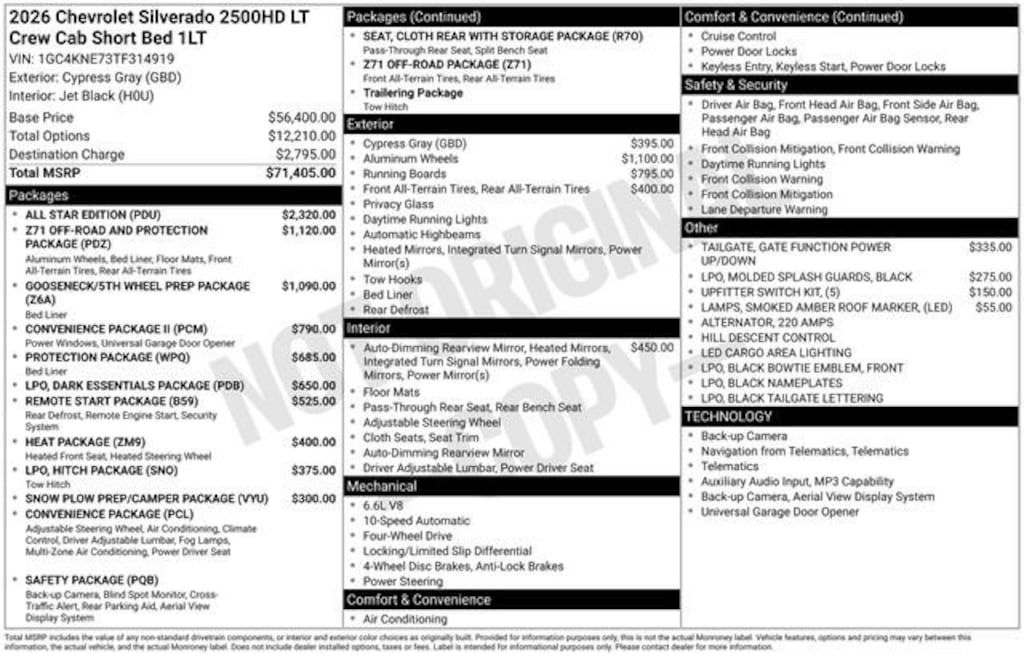 New 2026 Chevrolet Silverado 2500 HD LT Truck