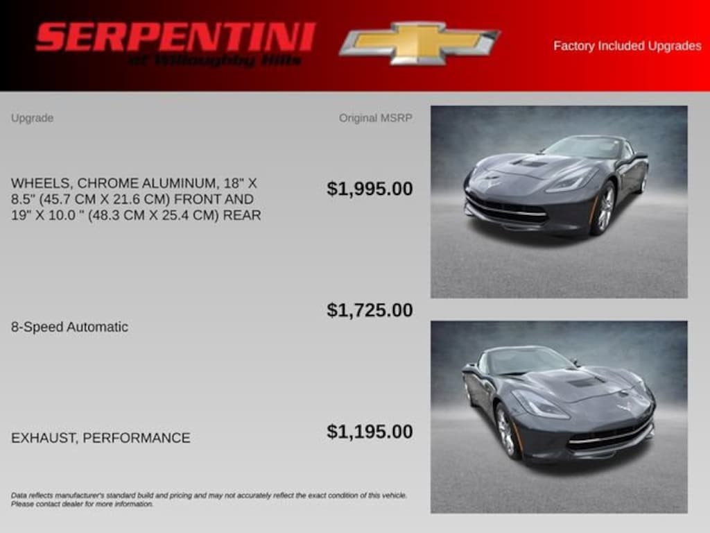 Used 2017 Chevrolet Corvette Stingray 1LT Coupe