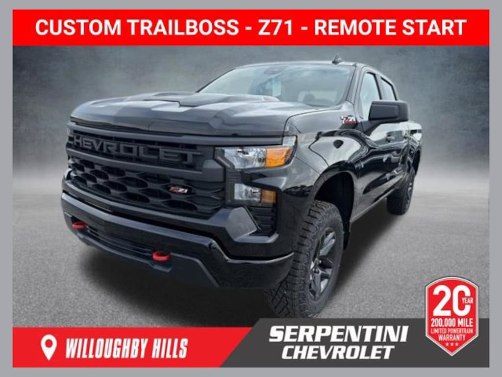 New 2026 Chevrolet Silverado 1500 Custom Trail Boss Truck