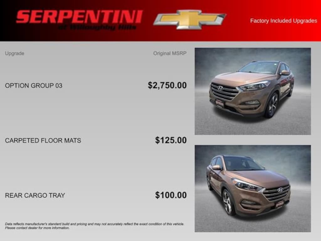Used 2016 Hyundai Tucson Limited SUV