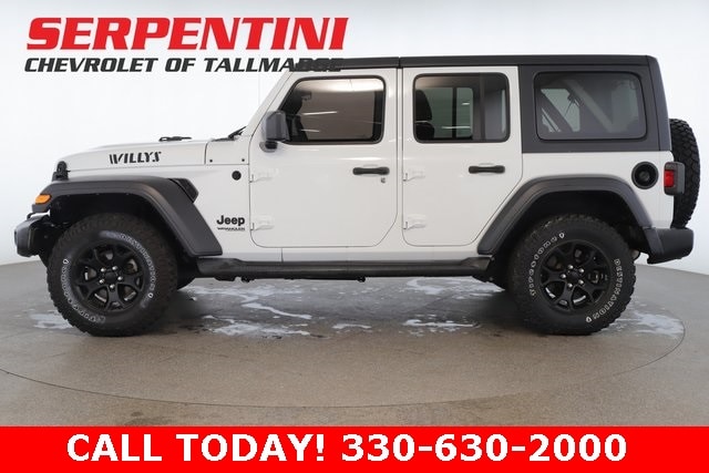 Certified 2020 Jeep Wrangler Unlimited Willys with VIN 1C4HJXDNXLW344287 for sale in Orrville, OH