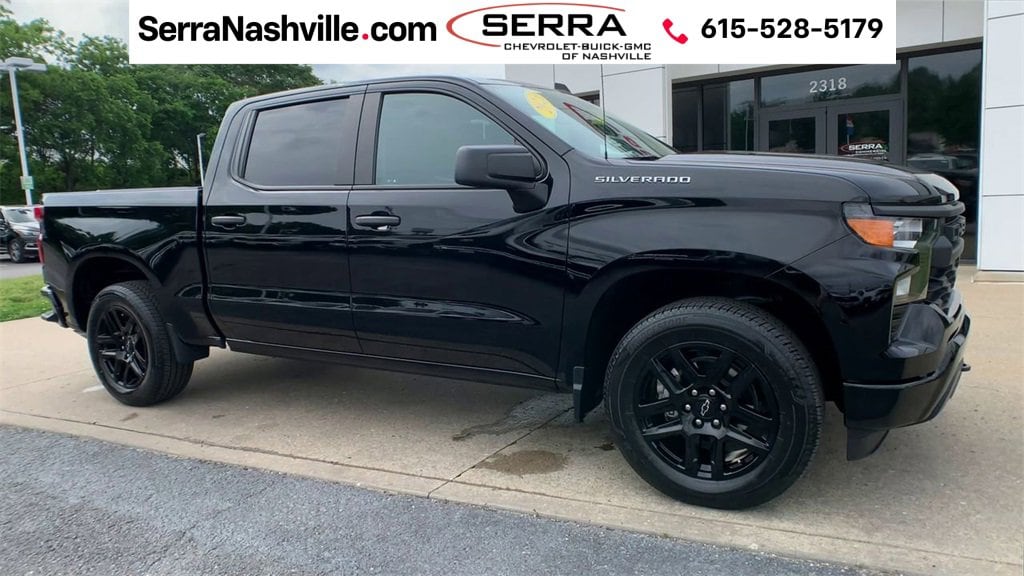 Certified 2023 Chevrolet Silverado 1500 Custom with VIN 3GCPABEK1PG148102 for sale in Madison, TN