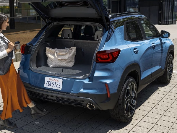 2026 Trailblazer with open liftgate featuring cargo space