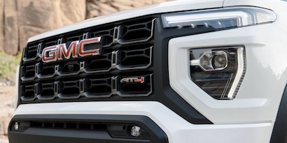 2026 GMC Canyon grille and headlight close-up
