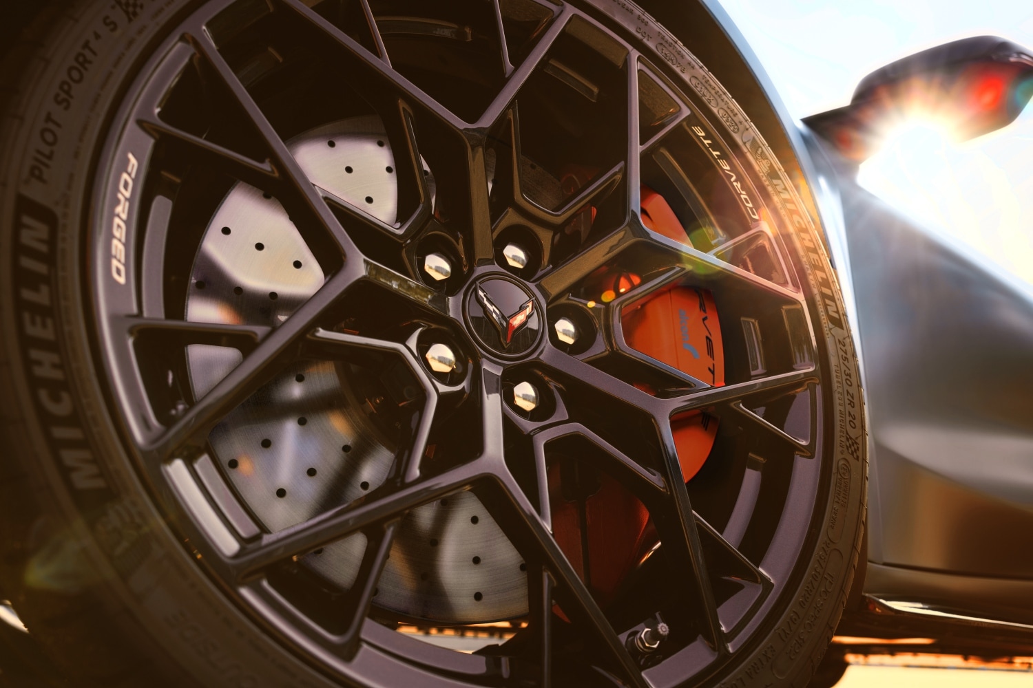 Precision engineering of the 2026 Corvette ZR1X showcased in wheel detail