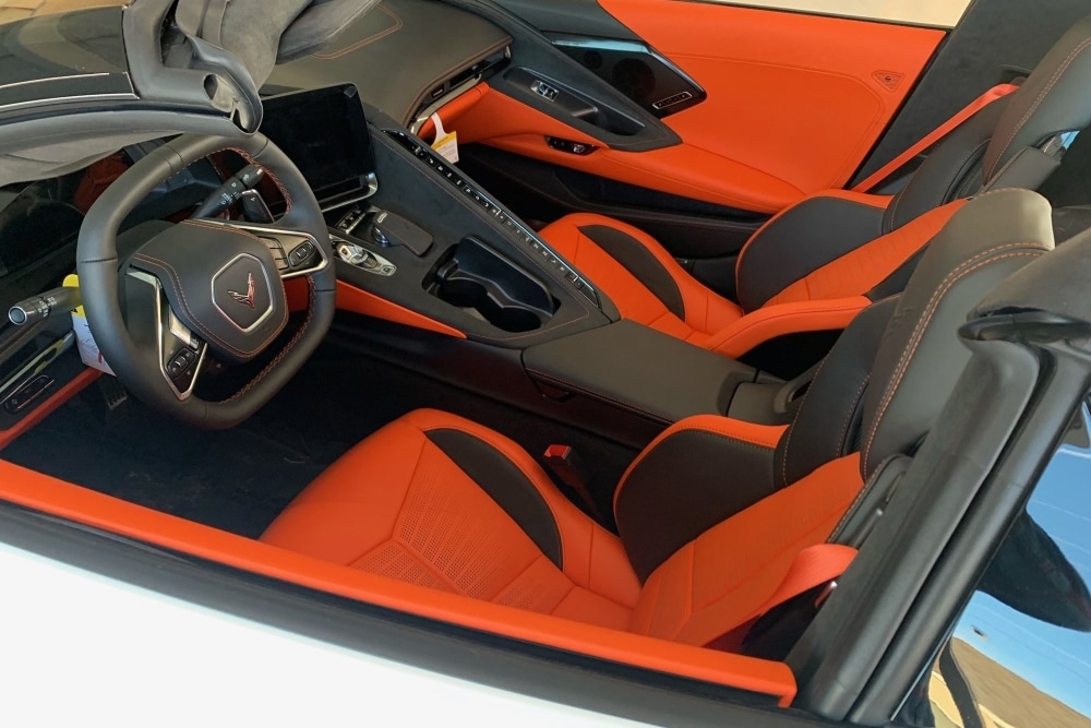 Driver-focused 2025 Stingray interior cabin