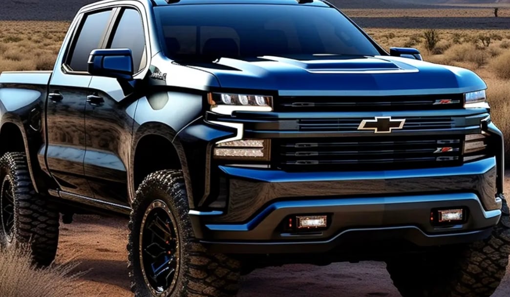 2026 Chevrolet Silverado 1500 front grille and LED headlights