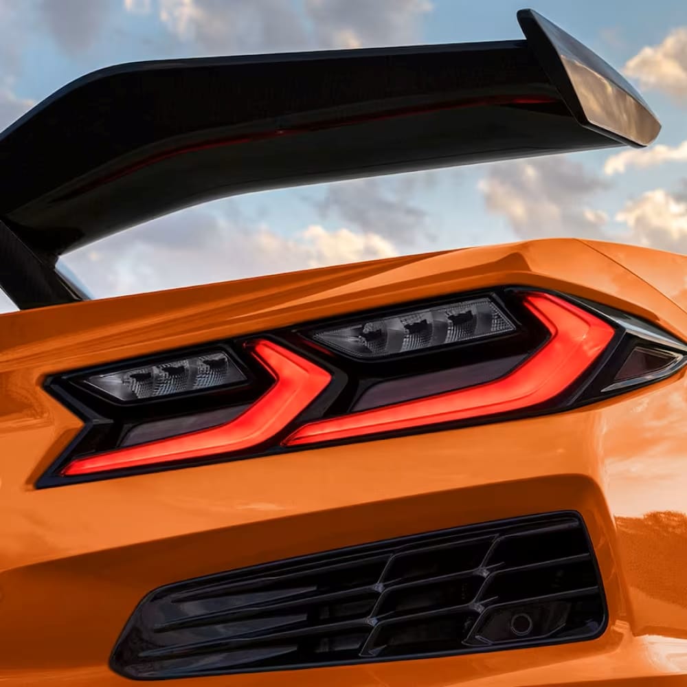 EXTERIOR | The 2025 Chevrolet Corvette Z06's exterior screams performance with its widebody stance and aggressive aero components designed to maximize downforce and track capability.