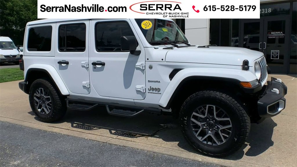 Used 2024 Jeep Wrangler 4-Door Sahara with VIN 1C4PJXEGXRW261026 for sale in Madison, TN