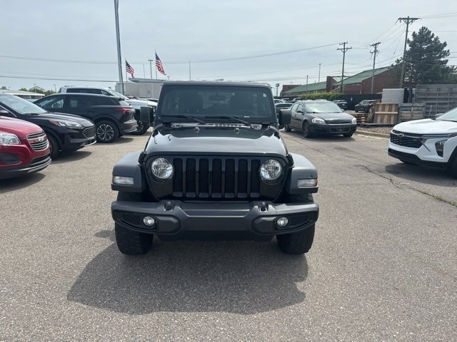 Used 2022 Jeep Wrangler Unlimited Willys Sport with VIN 1C4HJXDG7NW148439 for sale in Southfield, MI