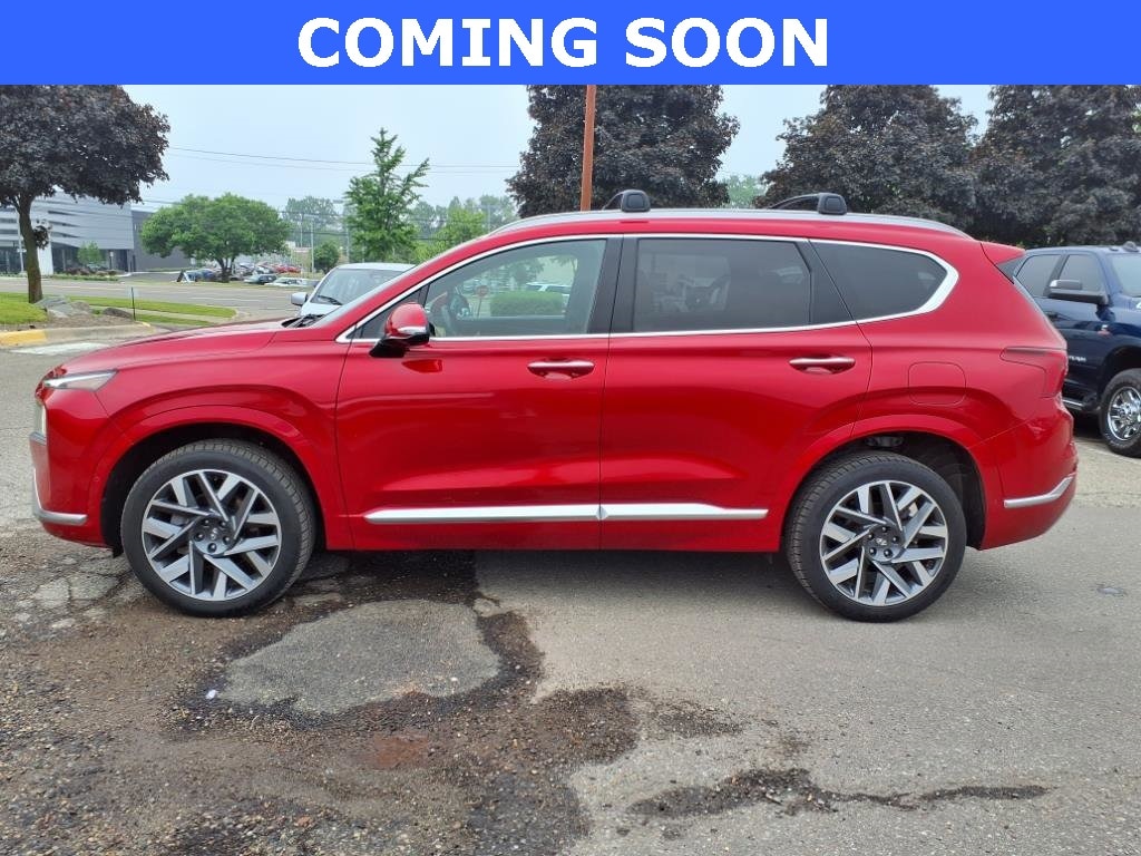 Certified 2021 Hyundai Santa Fe Calligraphy with VIN 5NMS5DAL7MH369891 for sale in Farmington, MI