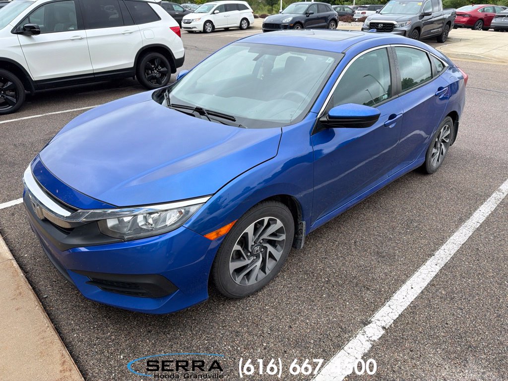 Used 2018 Honda Civic EX with VIN 19XFC2F72JE017425 for sale in Grandville, MI